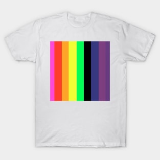 retro rainbow stripes T-Shirt